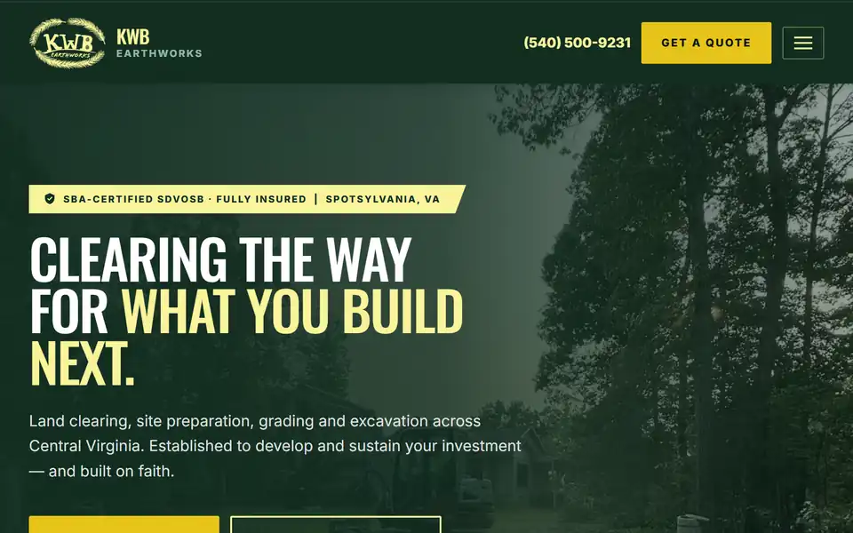 KWB Earthworks home page